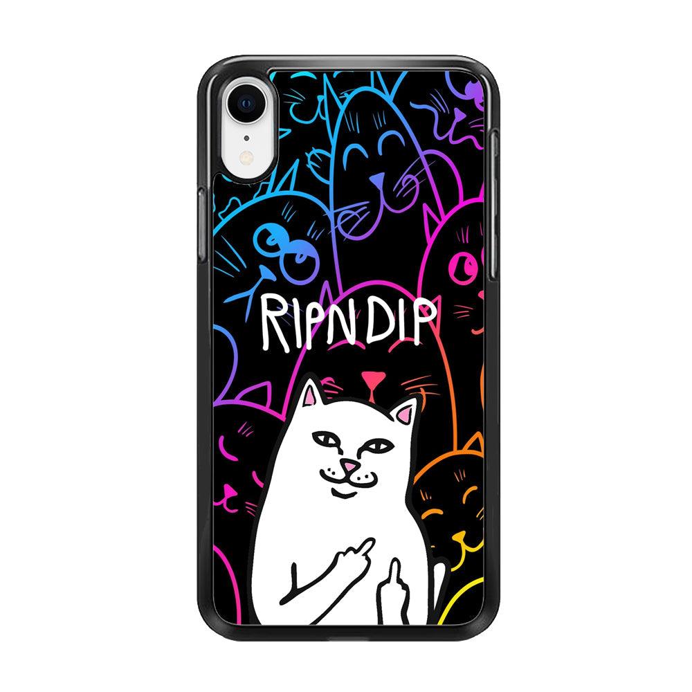 Rip n Dip Gang Vibes iPhone XR Case-Rubber Black (2D Case)-Oxvistore