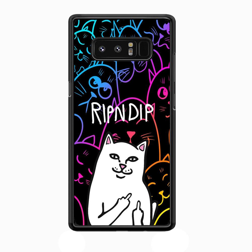 Rip n Dip Gang Vibes Samsung Galaxy Note 8 Case-Rubber Black (2D Case)-Oxvistore