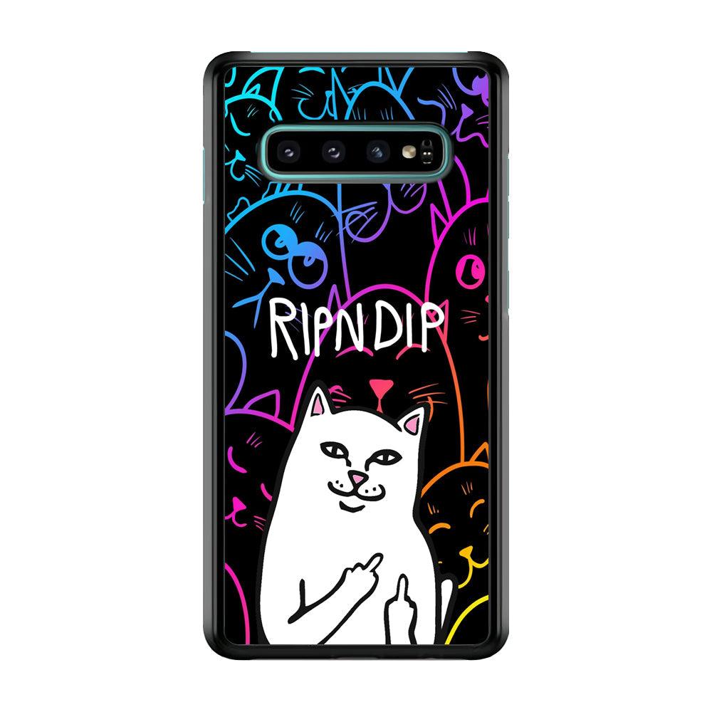 Rip n Dip Gang Vibes Samsung Galaxy S10 Case-Rubber Black (2D Case)-Oxvistore