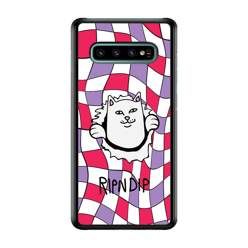 Rip n Dip Liquify Wall Samsung Galaxy S10 Plus Case-Rubber Black (2D Case)-Oxvistore