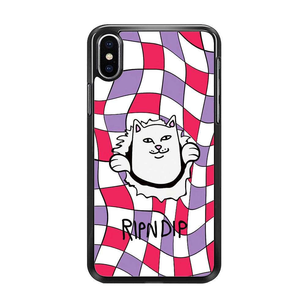 Rip n Dip Liquify Wall iPhone XS MAX Case-Rubber Black (2D Case)-Oxvistore