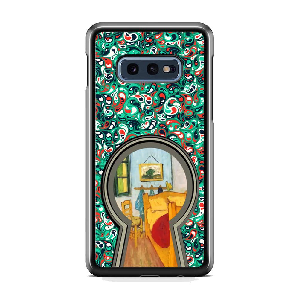 Room Patern Touch Samsung Galaxy S10E Case-Rubber White (2D Case)-Oxvistore