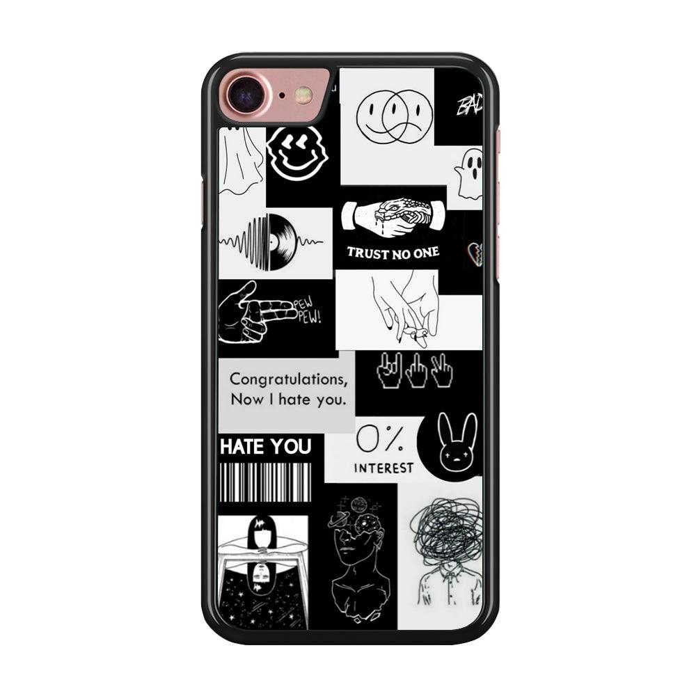 Rules of Friendship iPhone 8 Case-Rubber Black (2D Case)-Oxvistore