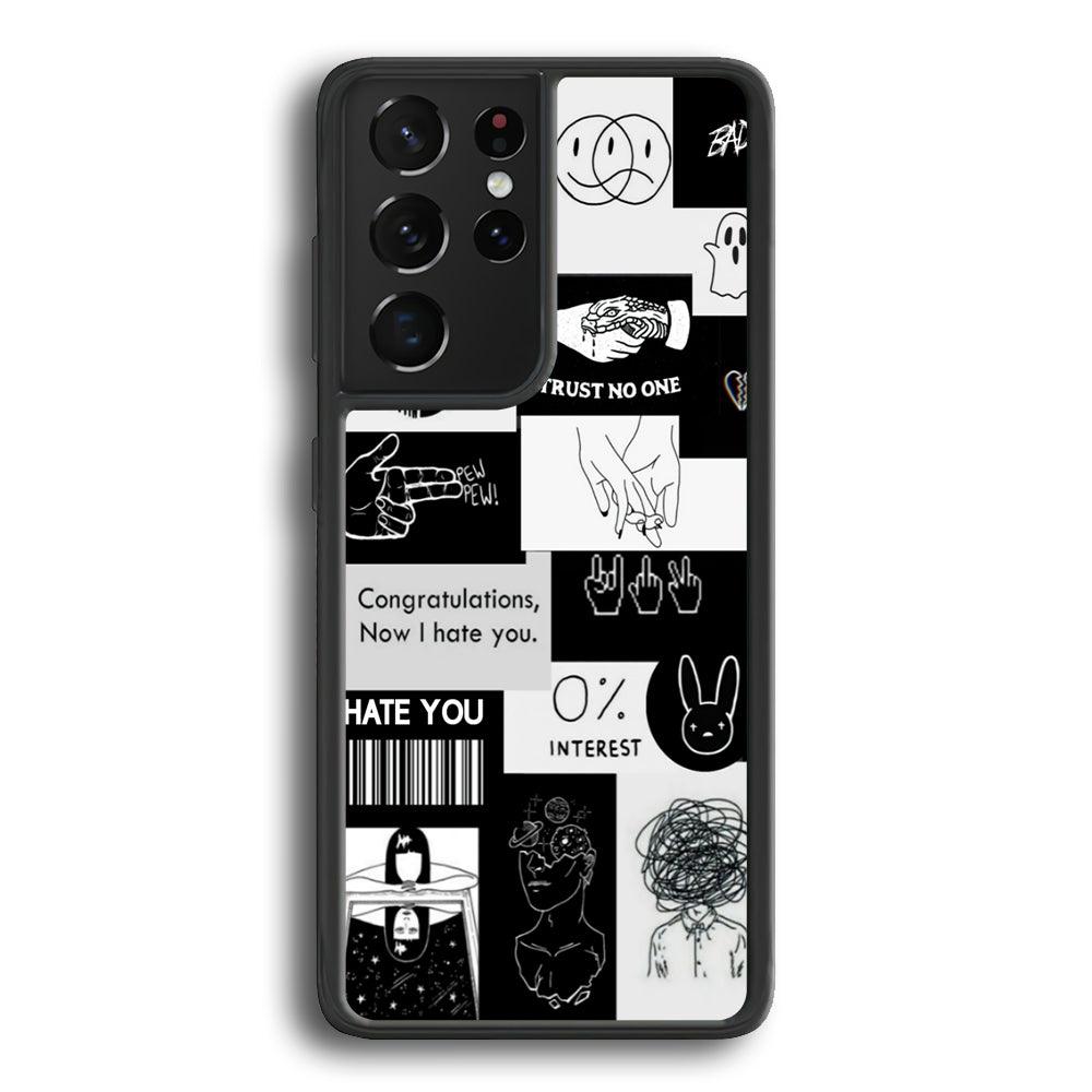 Rules of Friendship Samsung Galaxy S24 Ultra Case-Rubber White (2D Case)-Oxvistore
