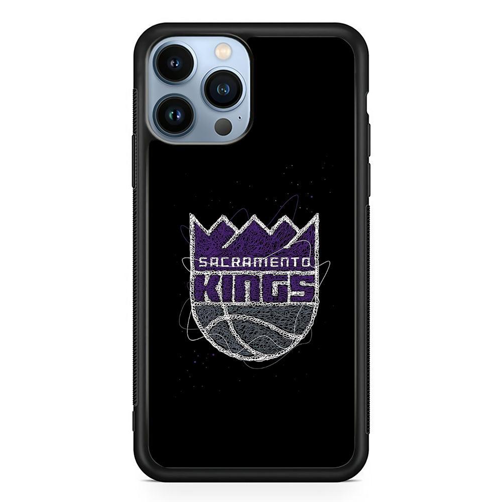 Sacramento Kings Abstract 2D Rubber Phone Case-Black-Oxvistore