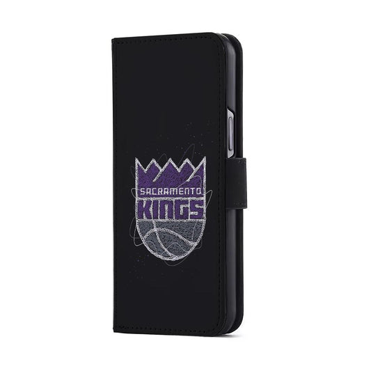 Sacramento Kings Abstract Flip Wallet Phone Case-Oxvistore