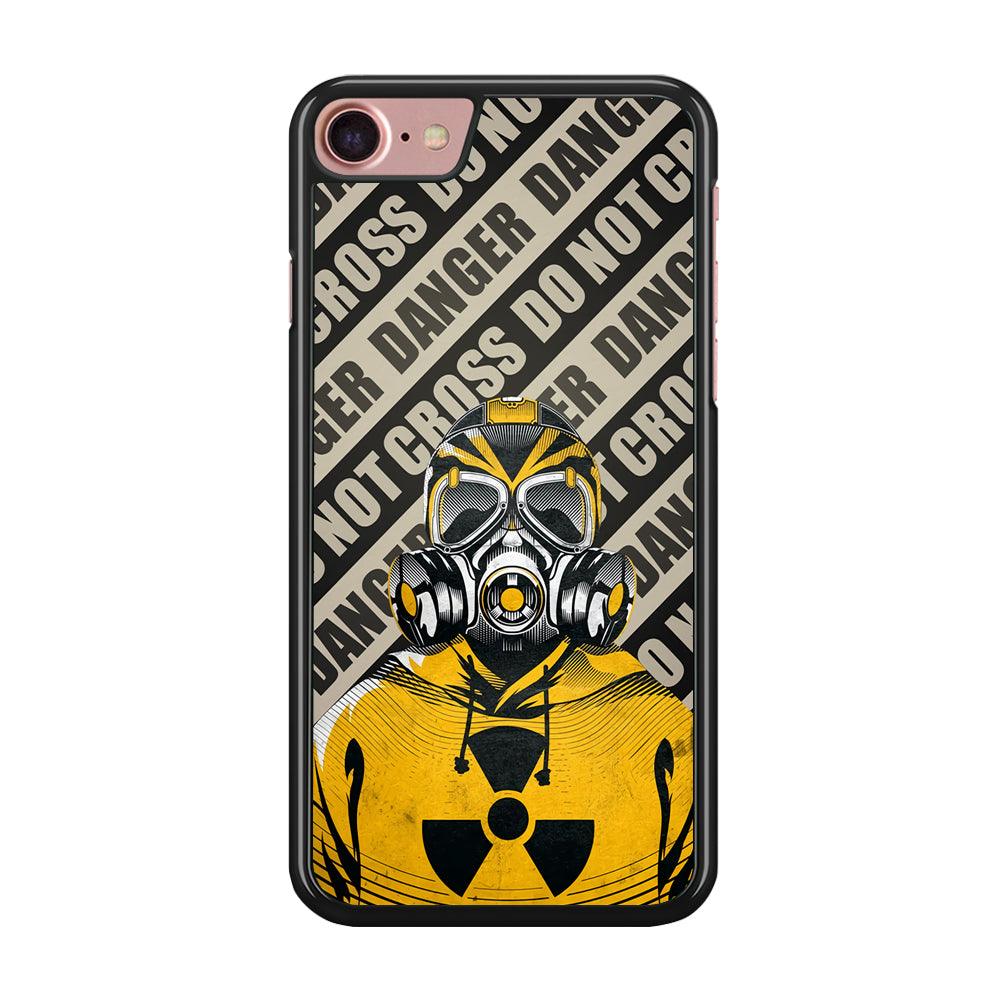 Safety from Dangerous Thing iPhone 8 Case-Rubber Black (2D Case)-Oxvistore