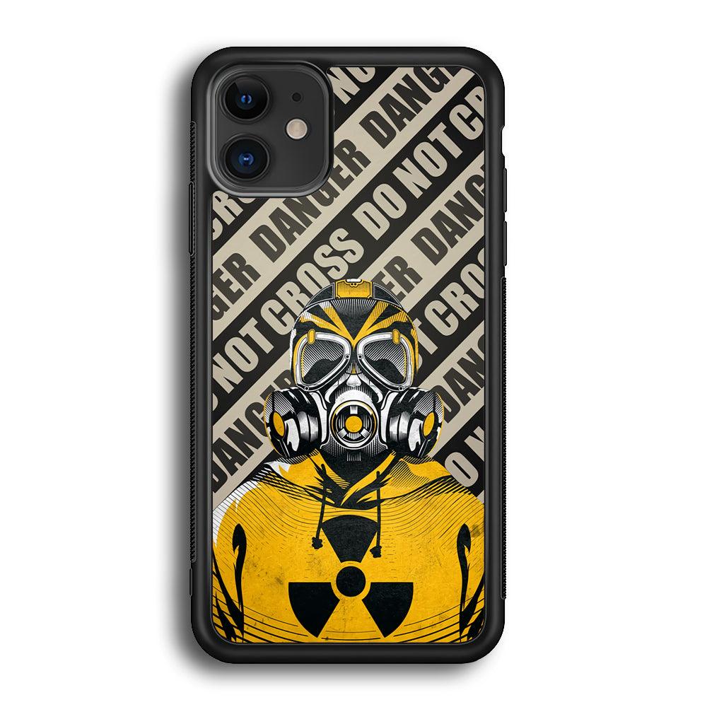 Safety from Dangerous Thing iPhone 12 Case-Rubber White (2D Case)-Oxvistore