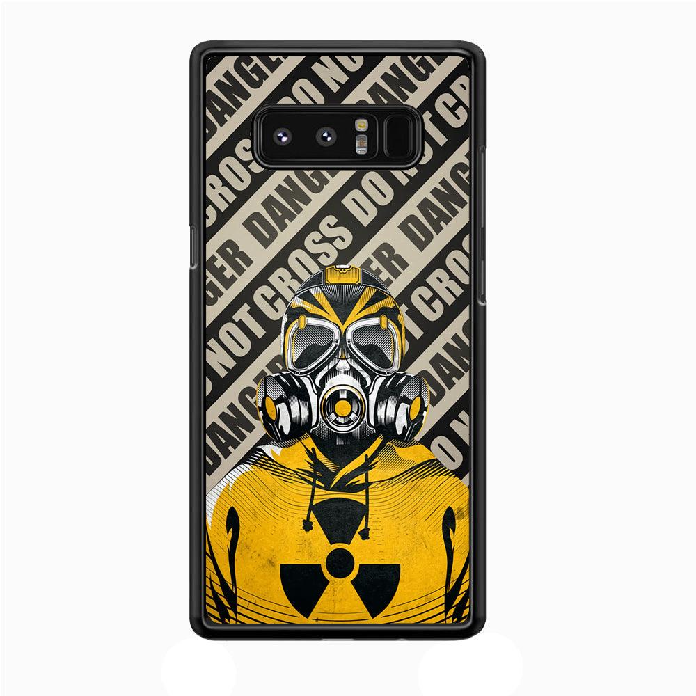 Safety from Dangerous Thing Samsung Galaxy Note 8 Case-Rubber Black (2D Case)-Oxvistore