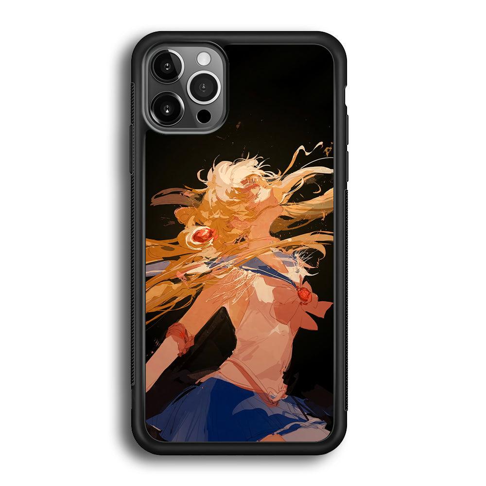 Sailor Moon Infinity Desire iPhone 12 Pro Case-Rubber Black (2D Case)-Oxvistore