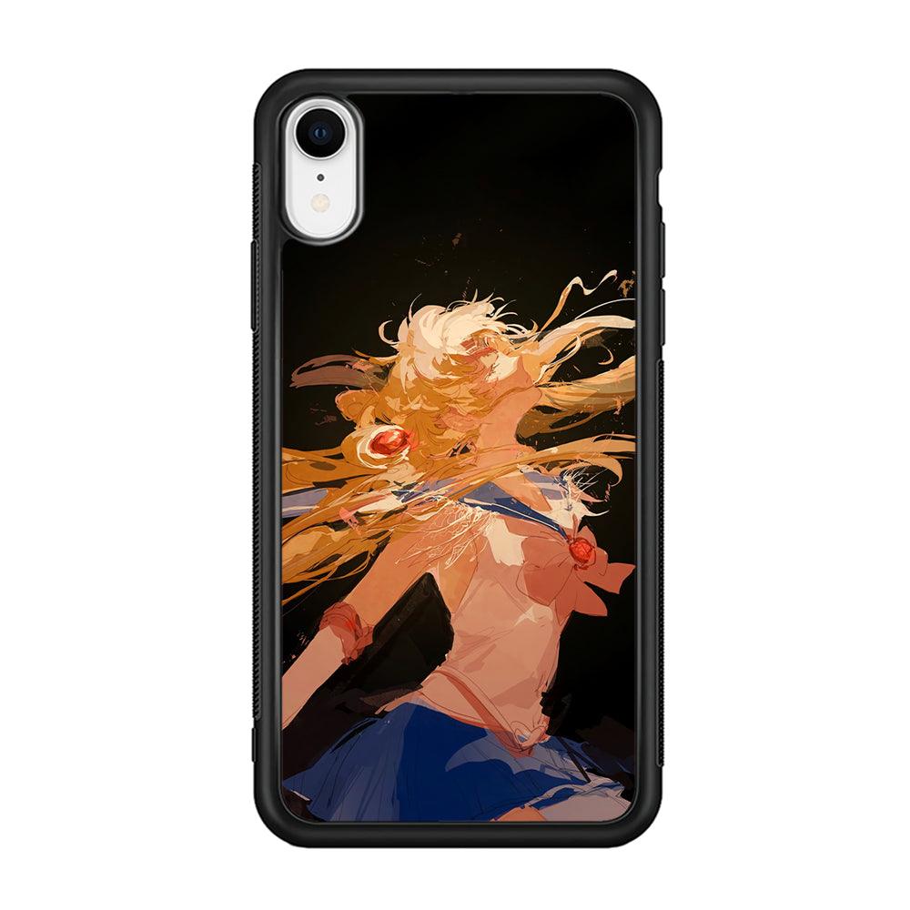 Sailor Moon Infinity Desire iPhone XR Case-Rubber Black (2D Case)-Oxvistore