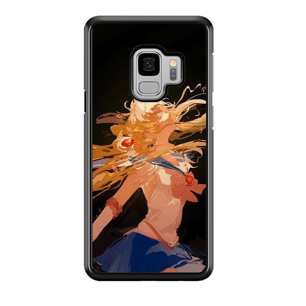 Sailor Moon Infinity Desire Samsung Galaxy S9 Case-Rubber Black (2D Case)-Oxvistore