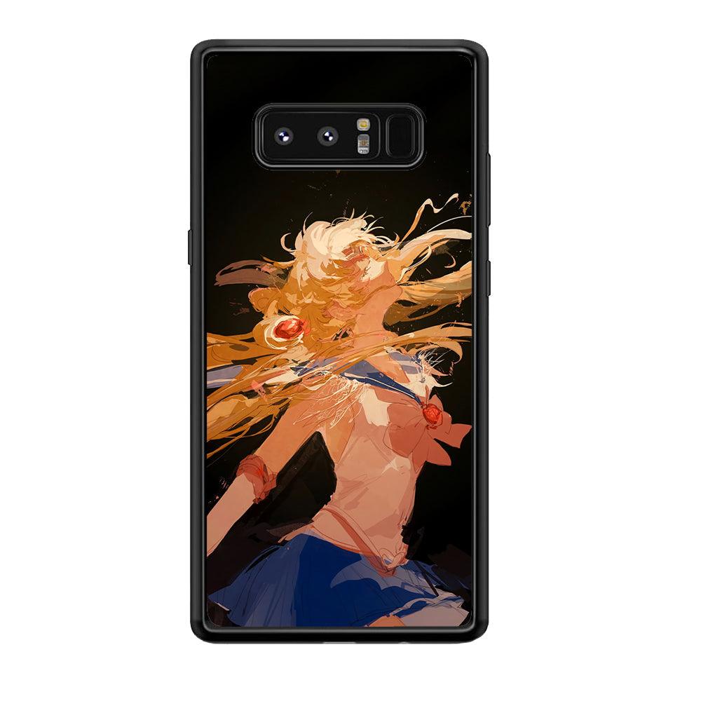 Sailor Moon Infinity Desire Samsung Galaxy Note 8 Case-Rubber Black (2D Case)-Oxvistore