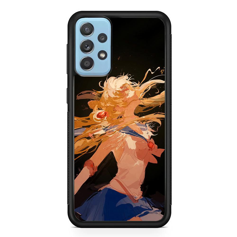 Sailor Moon Infinity Desire Samsung Galaxy A52 Case-Rubber Black (2D Case)-Oxvistore