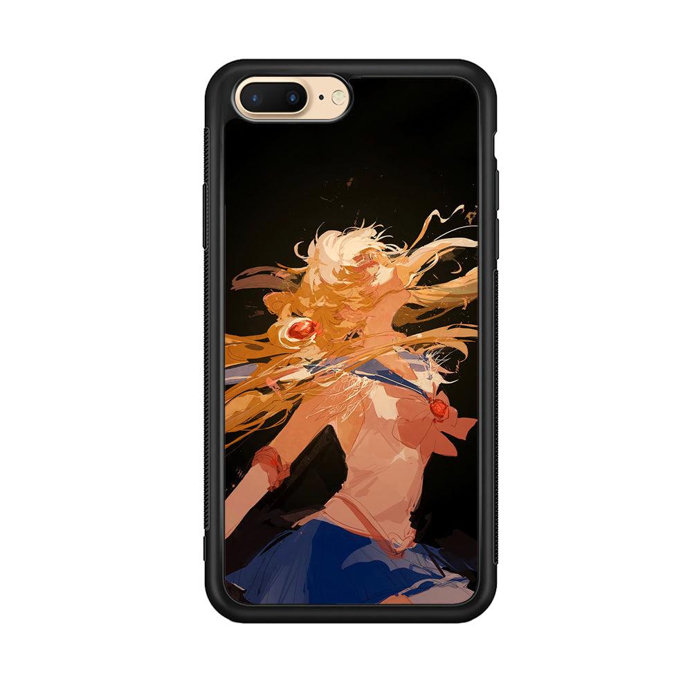 Sailor Moon Infinity Desire iPhone 7 Plus Case-Rubber Black (2D Case)-Oxvistore