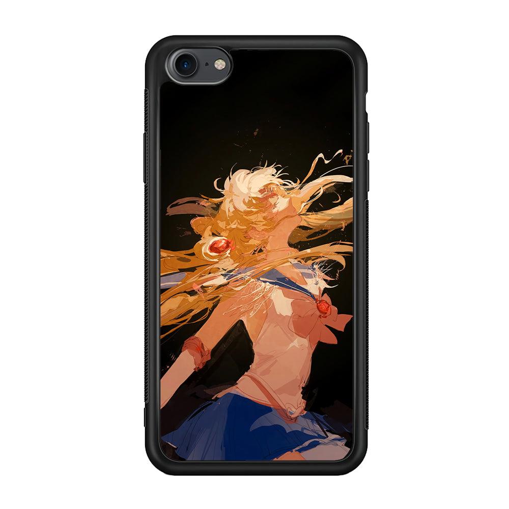 Sailor Moon Infinity Desire iPhone 7 Case-Rubber Black (2D Case)-Oxvistore