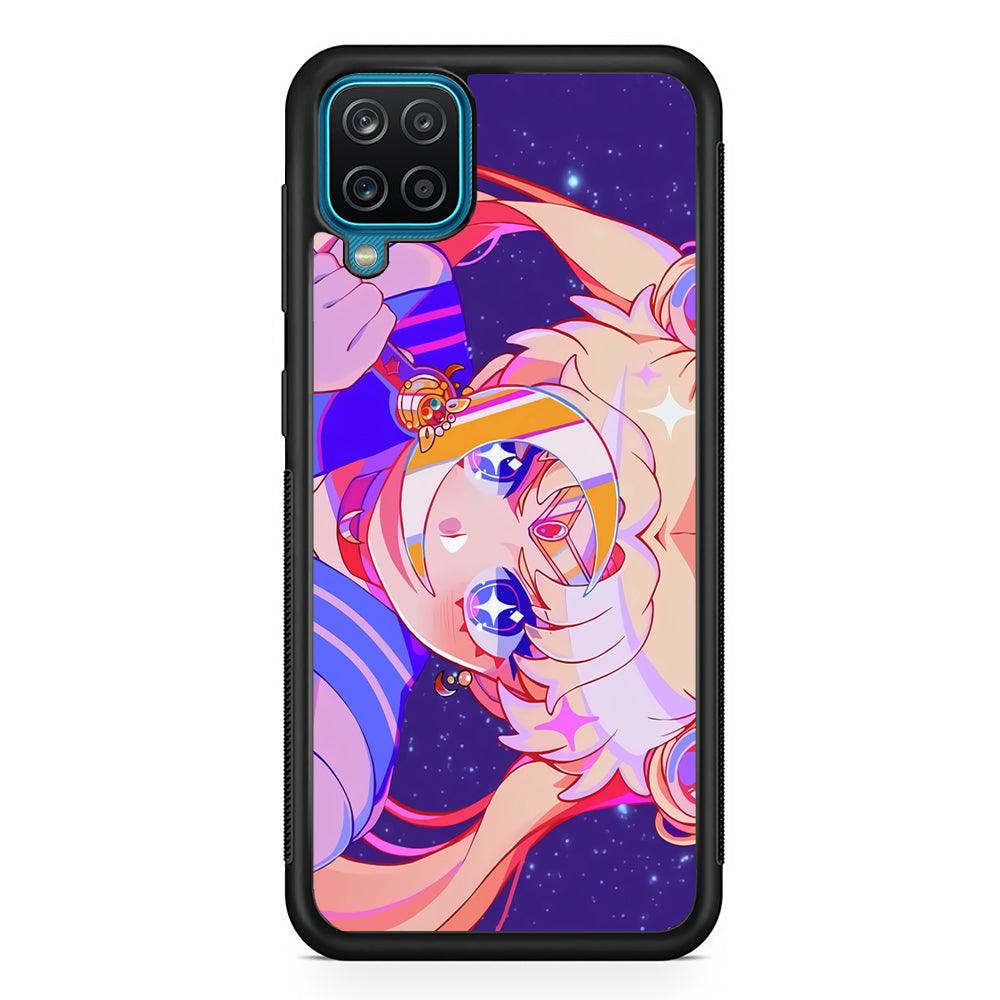 Sailor Moon a Confidence for Action Samsung Galaxy A12 Case-Rubber Black (2D Case)-Oxvistore
