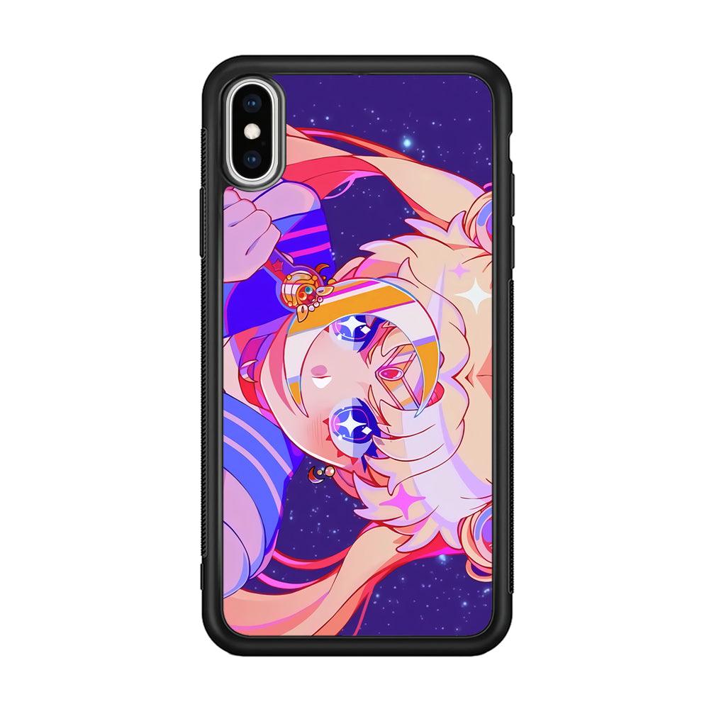 Sailor Moon a Confidence for Action iPhone XS Case-Rubber Black (2D Case)-Oxvistore