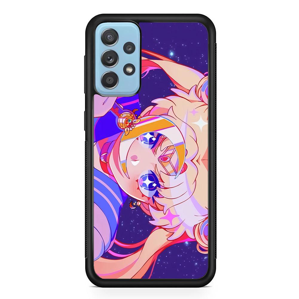 Sailor Moon a Confidence for Action Samsung Galaxy A72 Case-Rubber Black (2D Case)-Oxvistore