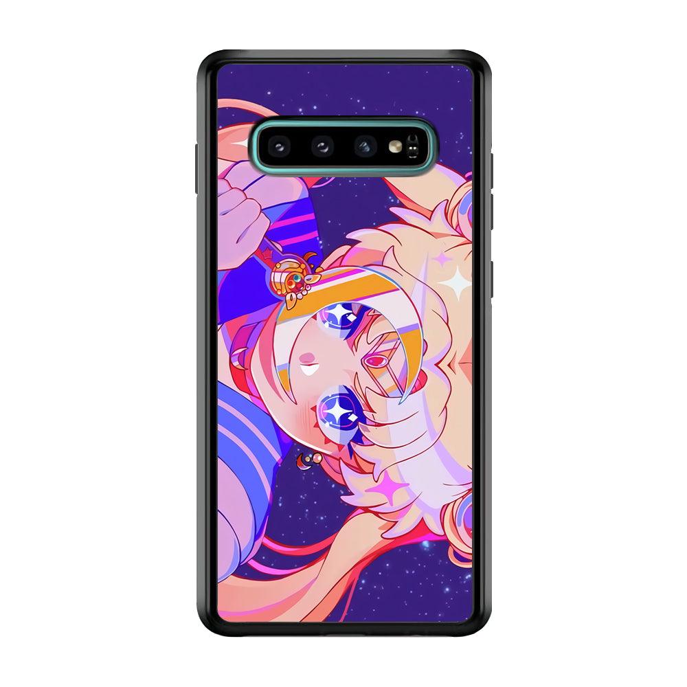 Sailor Moon a Confidence for Action Samsung Galaxy S10 Case-Rubber Black (2D Case)-Oxvistore