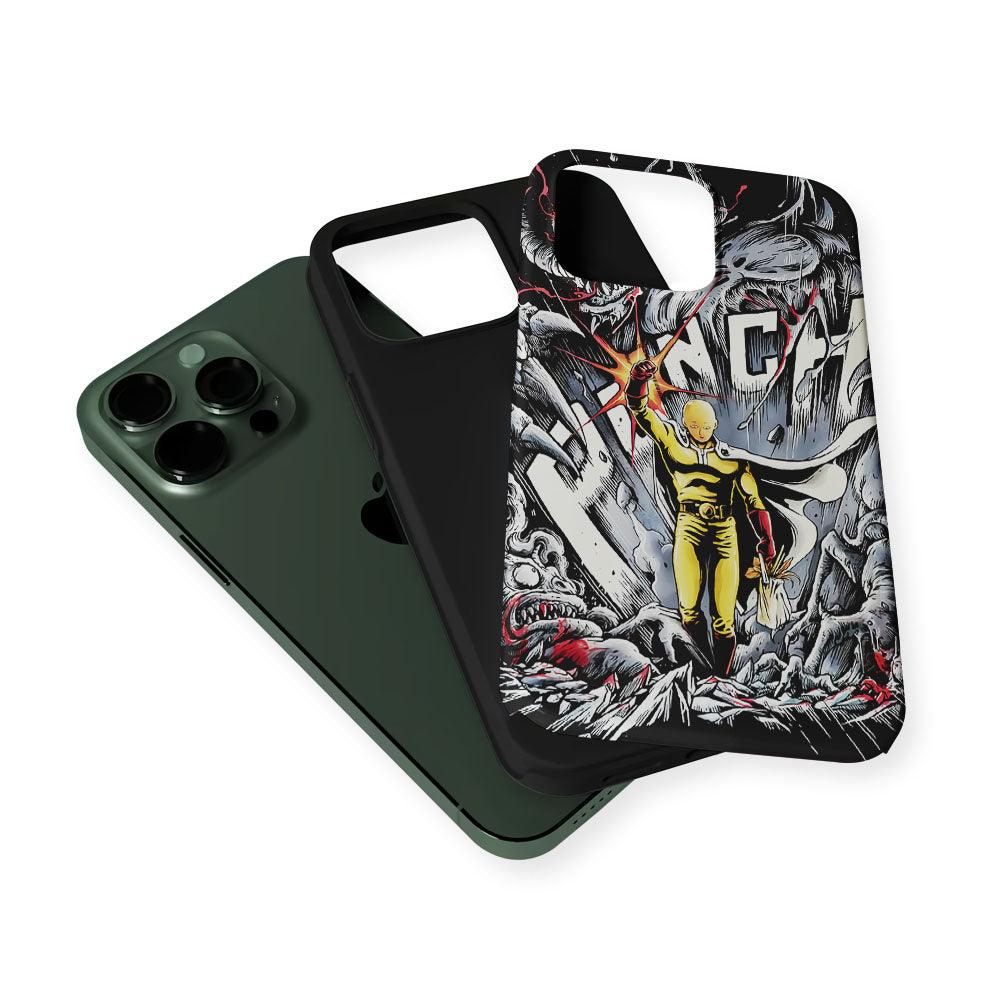 Saitama Hits The Monsters 2 in 1 Tough Phone Case-Oxvistore