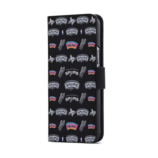 San Antonio Spurs Pattern Flip Wallet Phone Case-Oxvistore