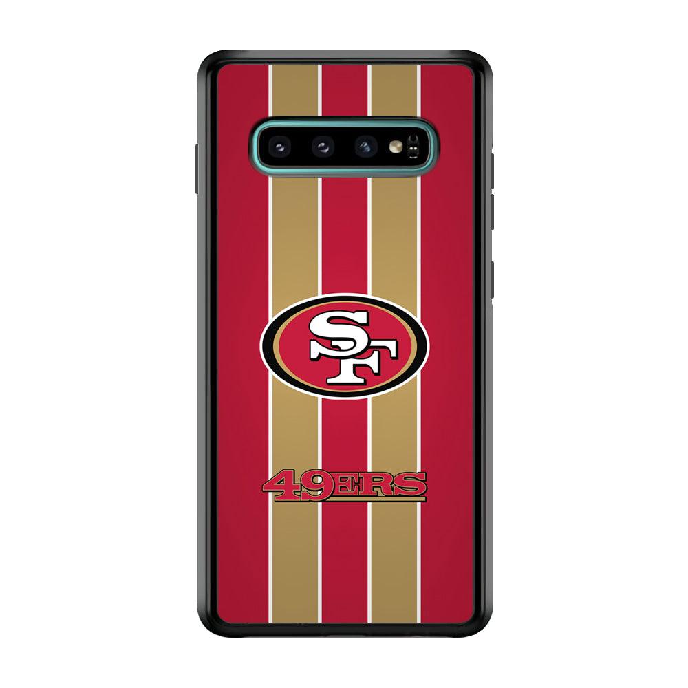 San Francisco 49ers Support for The Game Samsung Galaxy S10 Case-Rubber Black (2D Case)-Oxvistore