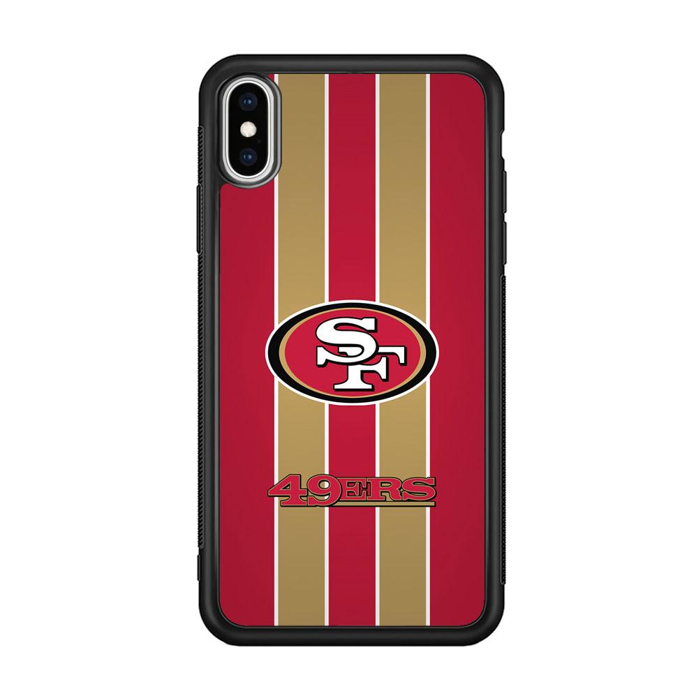 San Francisco 49ers Support for The Game iPhone Xs Max Case-Rubber Black (2D Case)-Oxvistore
