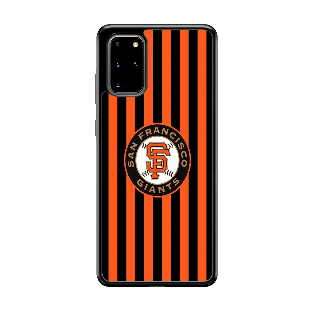 San Francisco Giants Emblem on Flag Samsung Galaxy S20 Plus Case-Rubber Black (2D Case)-Oxvistore