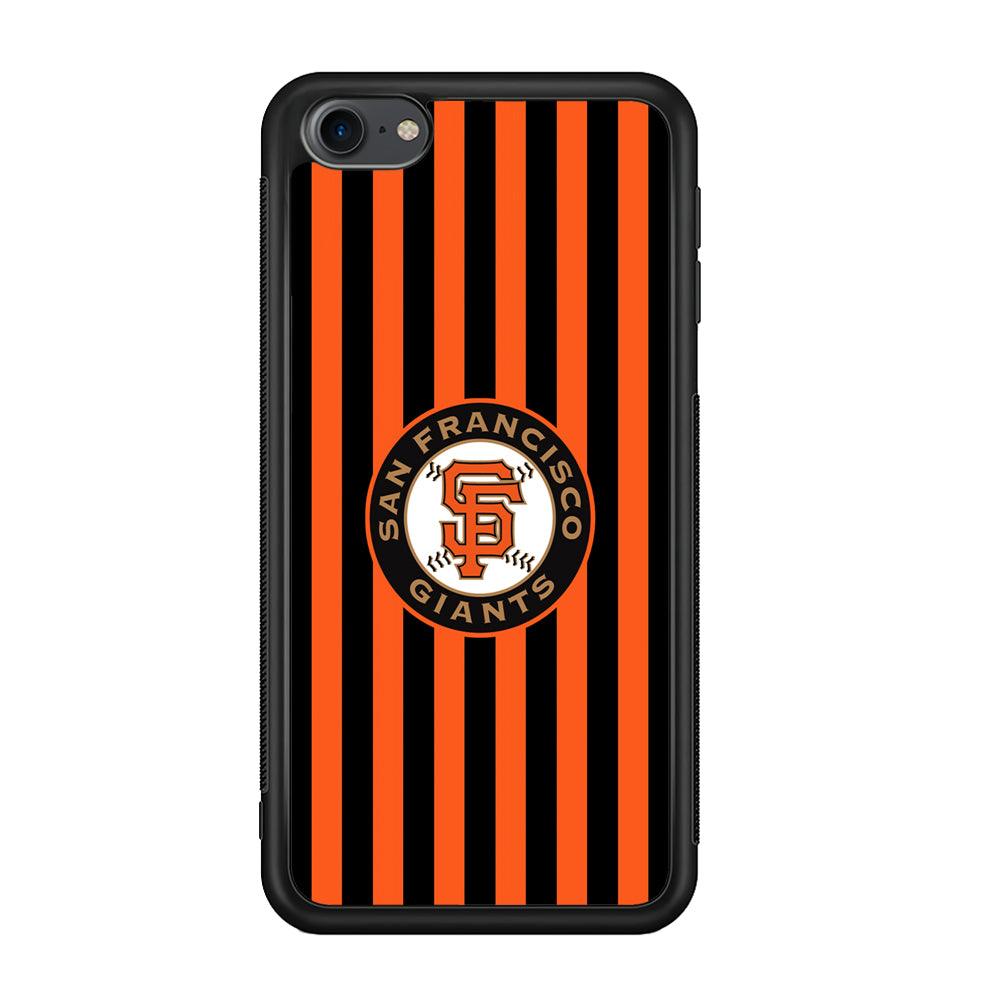 San Francisco Giants Emblem on Flag iPod Touch 6 Case-Rubber Black (2D Case)-Oxvistore