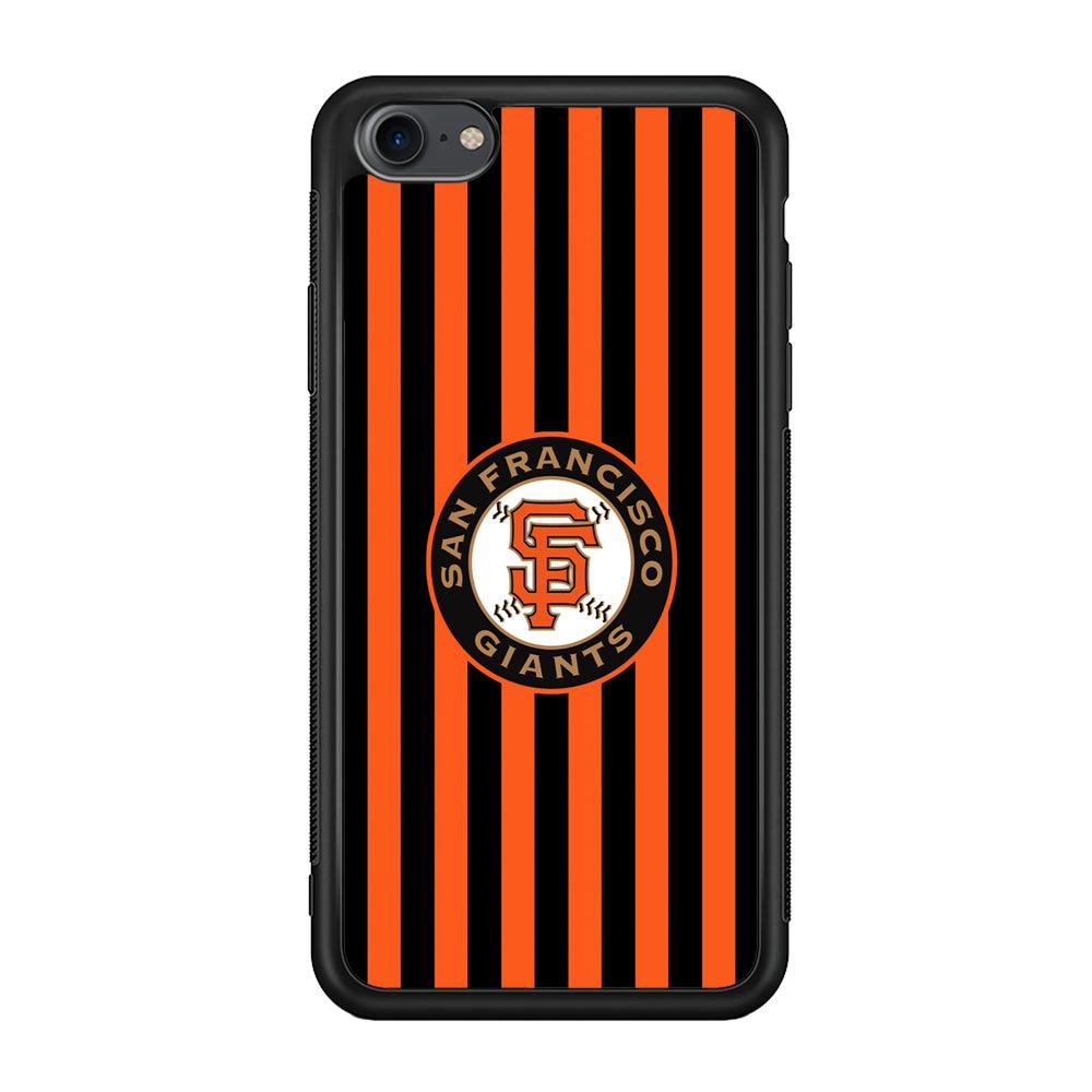 San Francisco Giants Emblem on Flag iPhone 7 Case-Rubber Black (2D Case)-Oxvistore