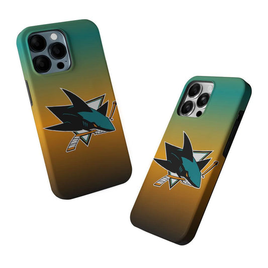 San Jose Sharks Gradient 2 in 1 Tough Phone Case-Oxvistore
