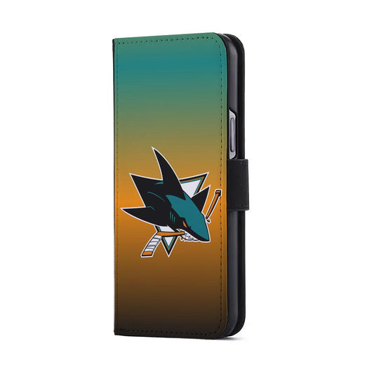 San Jose Sharks Gradient Flip Wallet Phone Case-Oxvistore