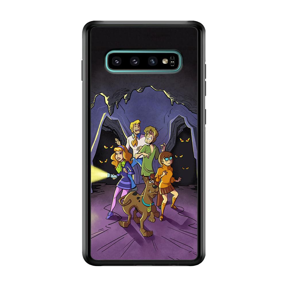 Scooby Doo Everybody Afraid Samsung Galaxy S10 Plus Case-Rubber Black (2D Case)-Oxvistore