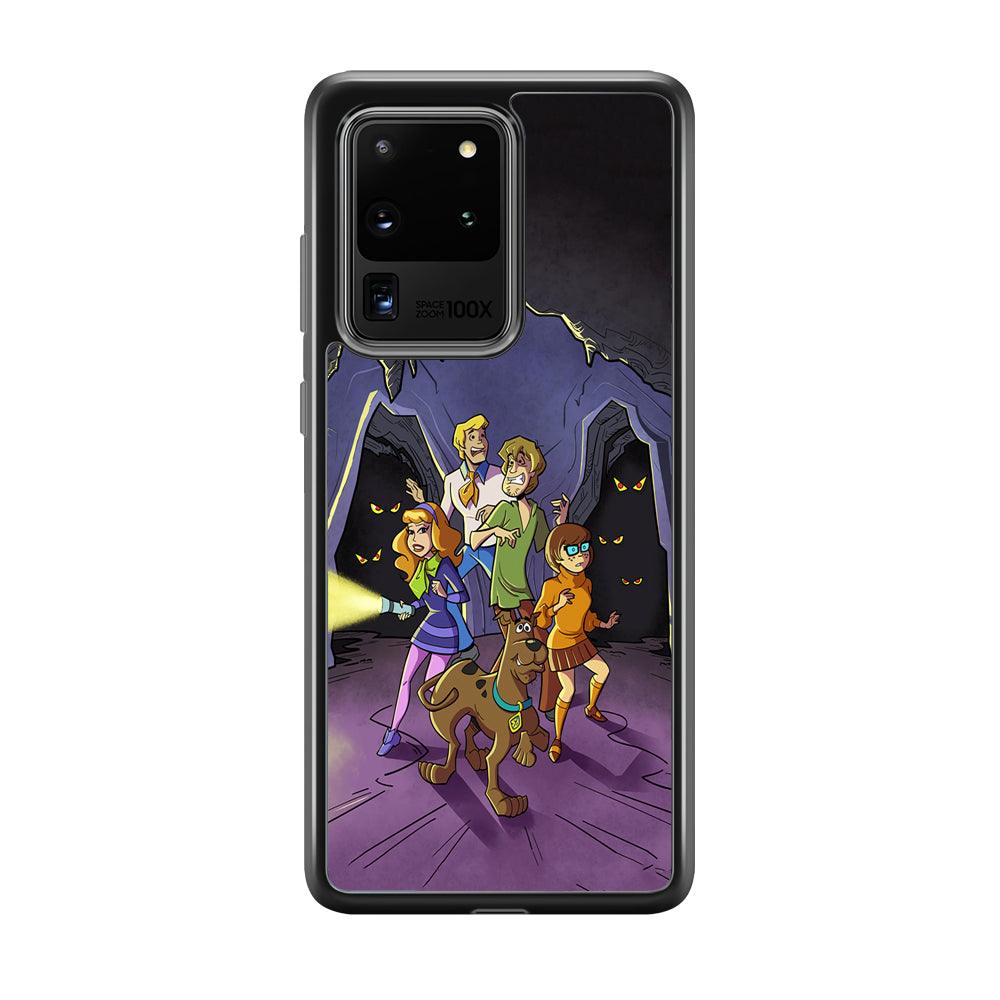 Scooby Doo Everybody Afraid Samsung Galaxy S20 Ultra Case-Rubber Black (2D Case)-Oxvistore