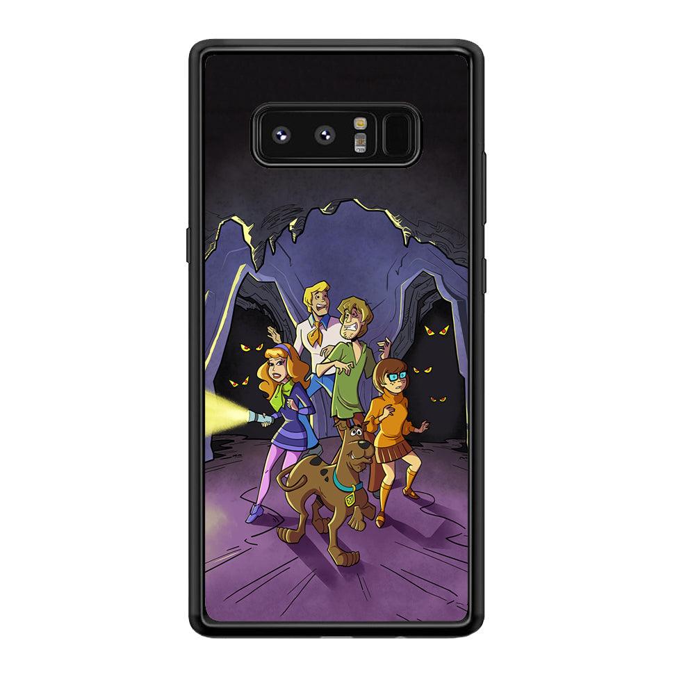 Scooby Doo Everybody Afraid Samsung Galaxy Note 8 Case-Rubber Black (2D Case)-Oxvistore