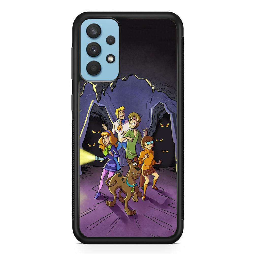 Scooby Doo Everybody Afraid Samsung Galaxy A32 Case-Rubber Black (2D Case)-Oxvistore