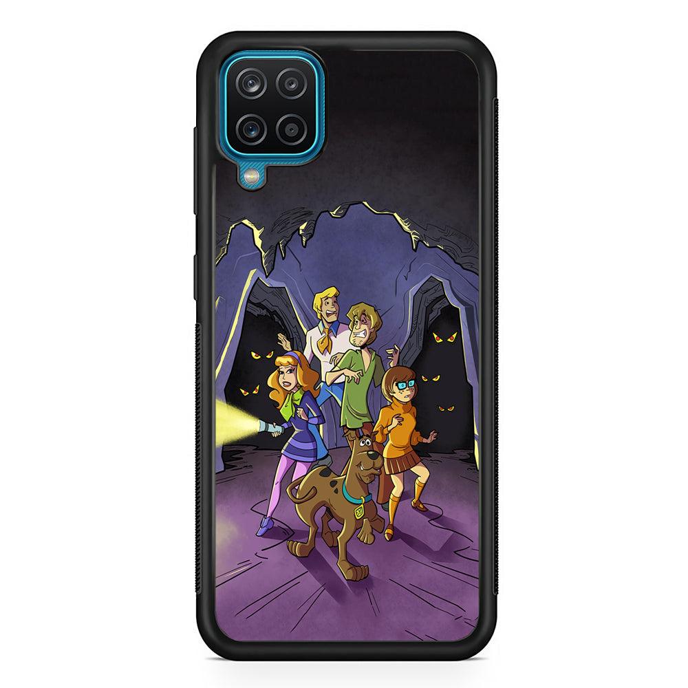 Scooby Doo Everybody Afraid Samsung Galaxy A12 Case-Rubber Black (2D Case)-Oxvistore
