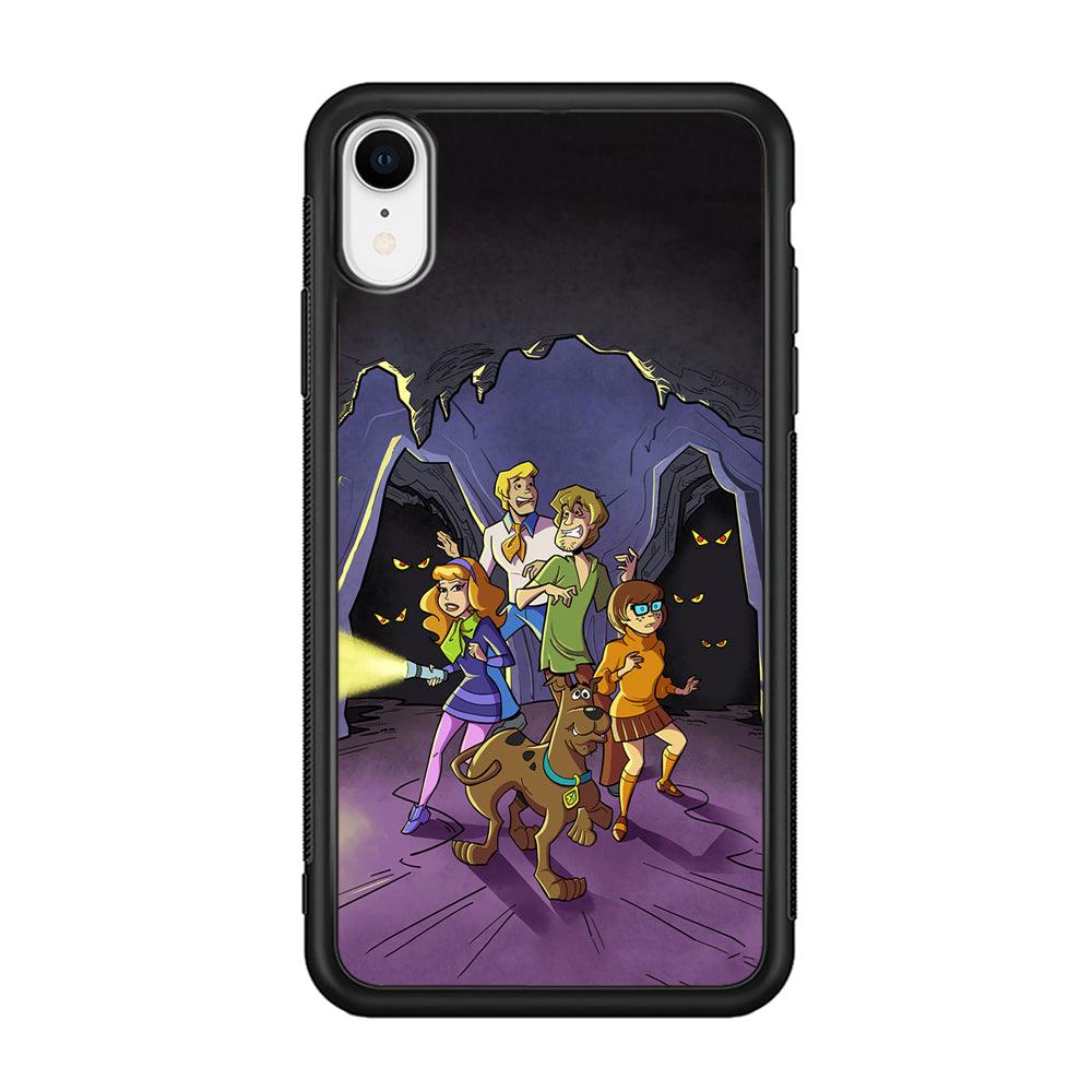 Scooby Doo Everybody Afraid iPhone XR Case-Rubber Black (2D Case)-Oxvistore