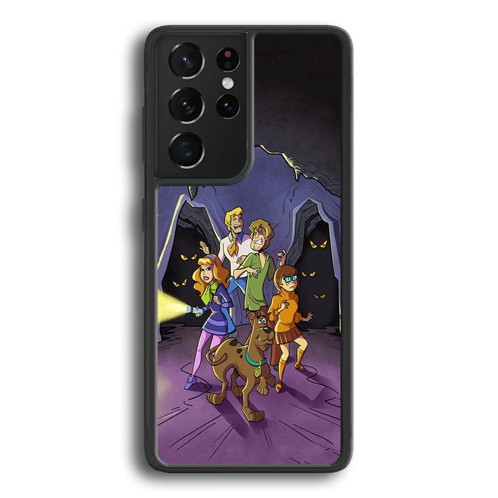 Scooby Doo Everybody Afraid Samsung Galaxy S23 Ultra Case-Rubber Black (2D Case)-Oxvistore
