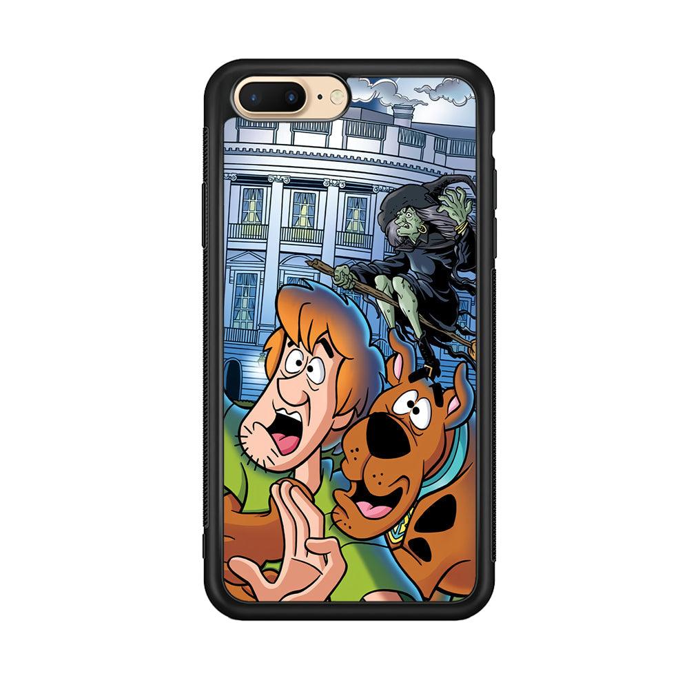 Scooby Doo Running From The Witch iPhone 7 Plus Case-Rubber Black (2D Case)-Oxvistore
