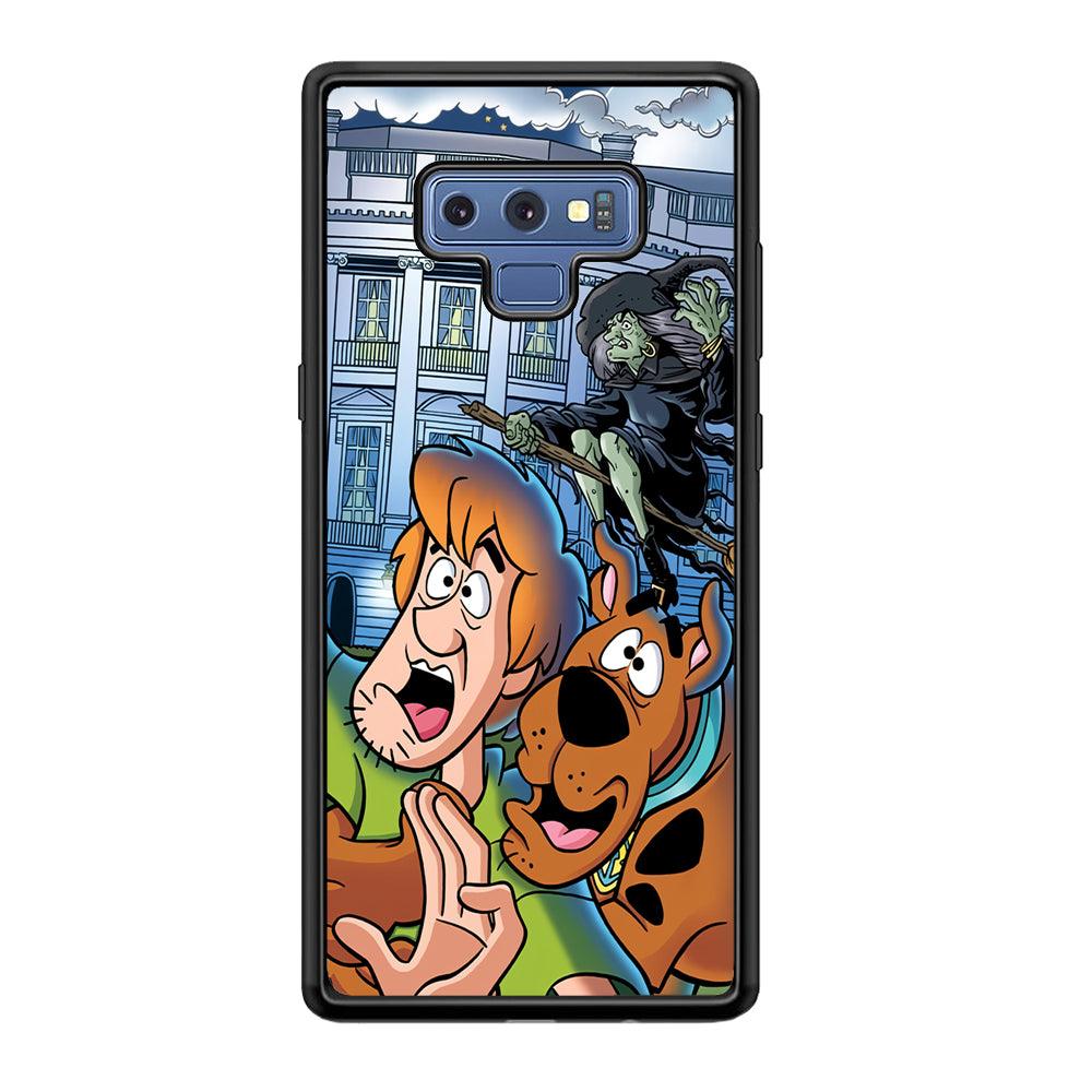 Scooby Doo Running From The Witch Samsung Galaxy Note 9 Case-Rubber Black (2D Case)-Oxvistore