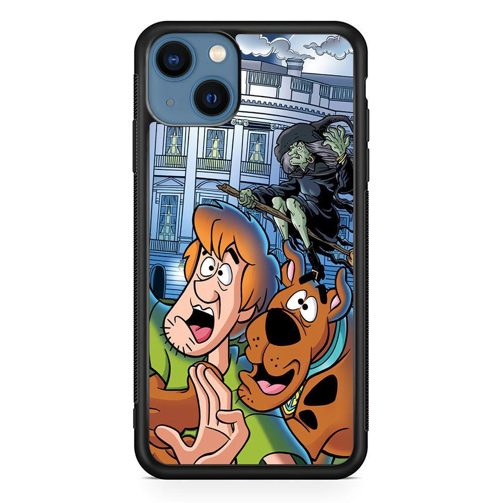Scooby Doo Running From The Witch iPhone 15 Plus Case-Rubber Black (2D Case)-Oxvistore