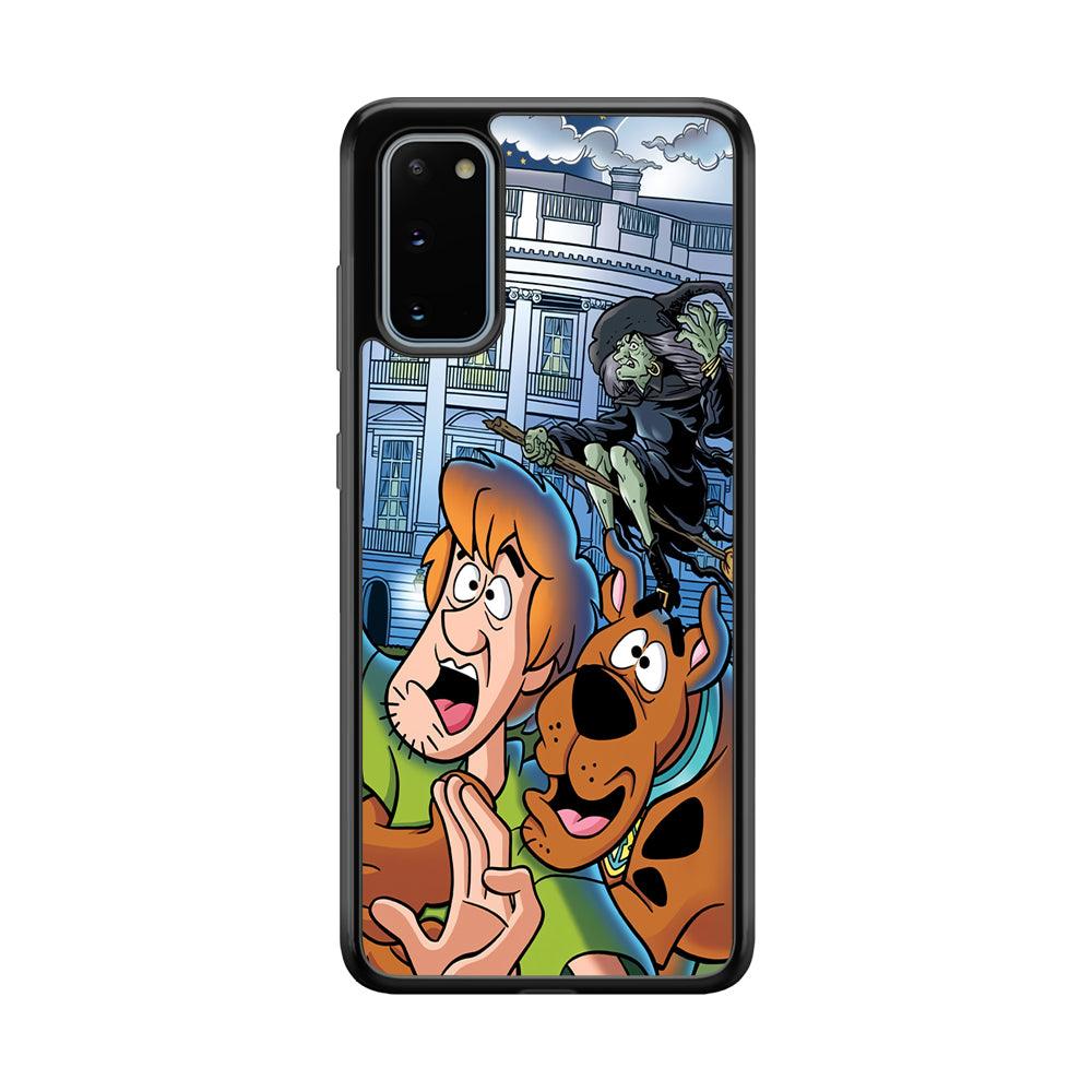 Scooby Doo Running From The Witch Samsung Galaxy S20 Case-Rubber Black (2D Case)-Oxvistore