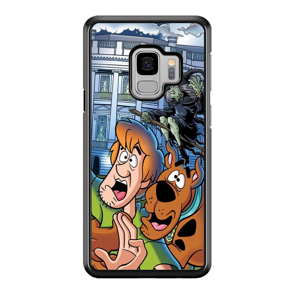 Scooby Doo Running From The Witch Samsung Galaxy S9 Case-Rubber Black (2D Case)-Oxvistore