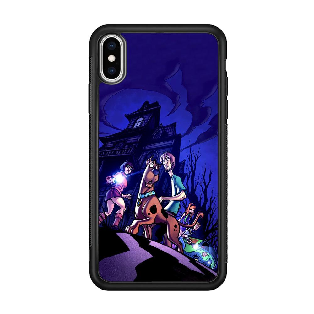 Scooby Doo Seeing The Clue iPhone XS Case-Rubber Black (2D Case)-Oxvistore