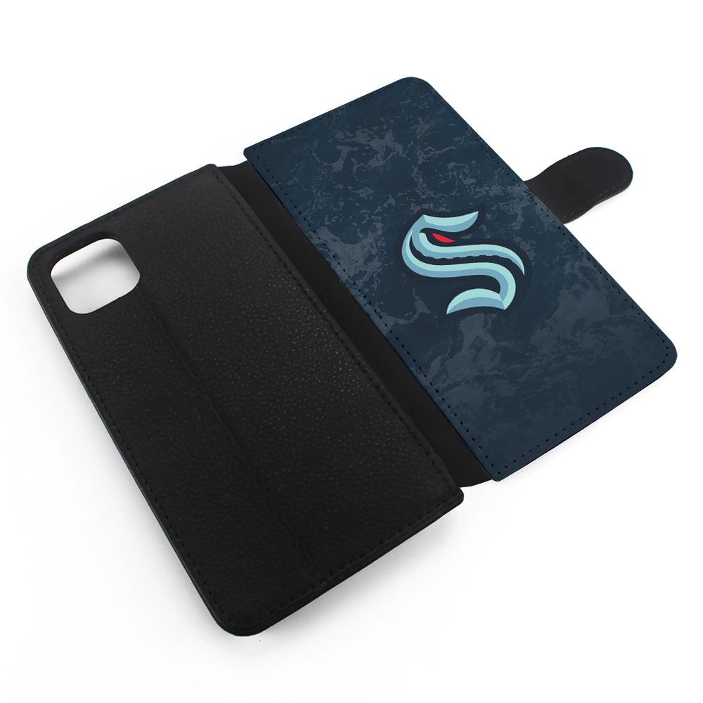 Seattle Kraken Logo Flip Wallet Phone Case-Oxvistore