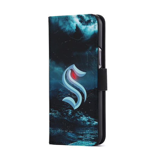 Seattle Kraken Storm Flip Wallet Phone Case-Oxvistore