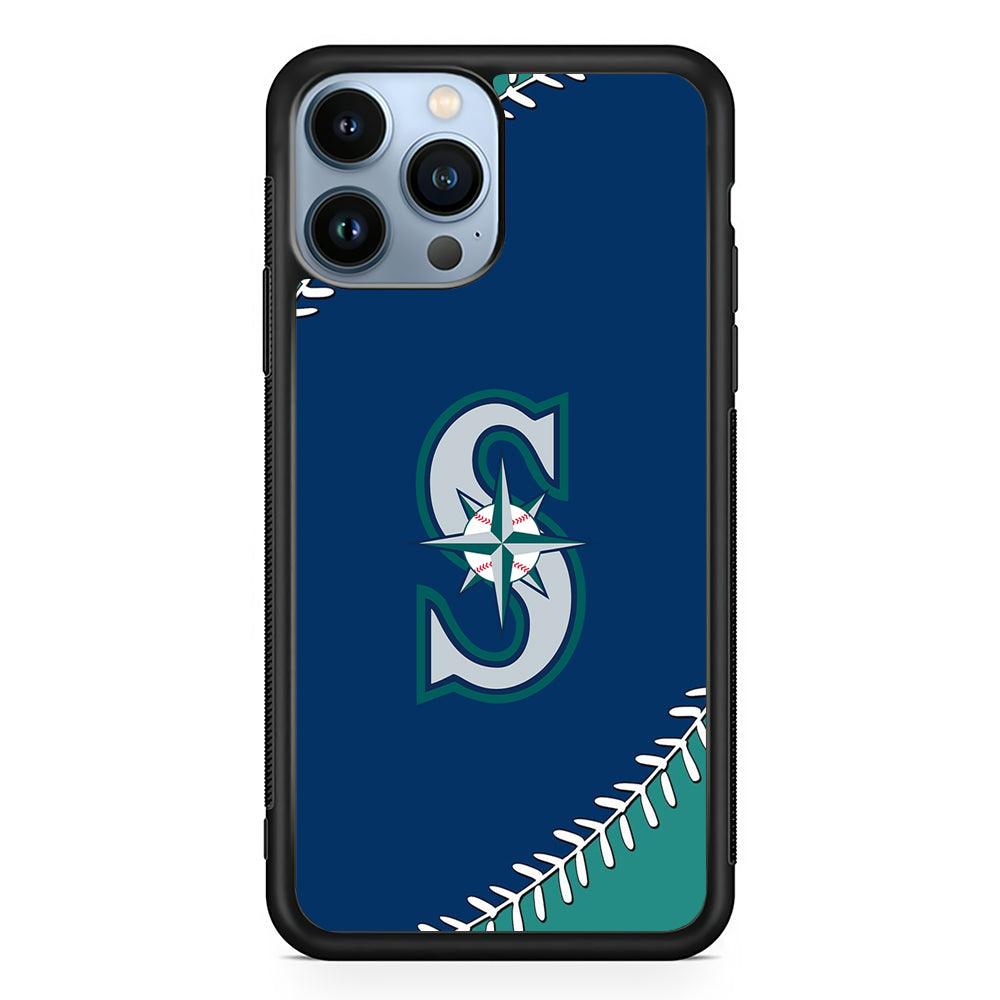 Seattle Mariners Ball 2D Rubber Phone Case-Black-Oxvistore