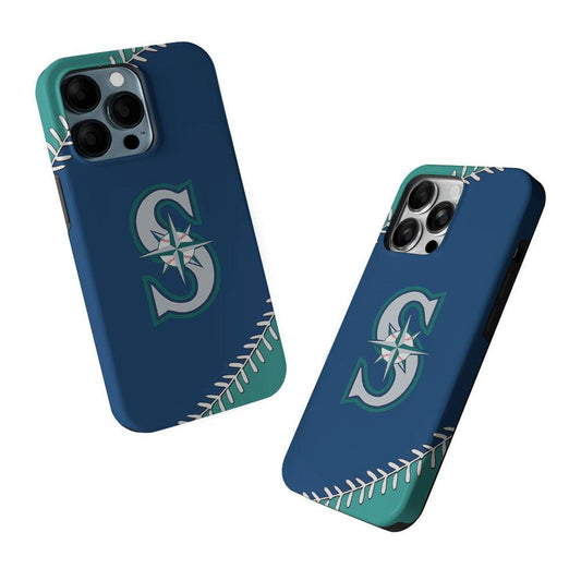 Seattle Mariners Ball 2 in 1 Tough Phone Case-Oxvistore